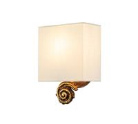 Applique En Tissu H: 25,4 Cm En Feuille D'Or Blanc Moderne Lampe Murale Salon