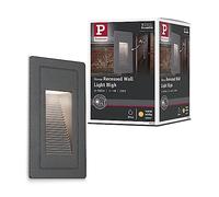 Paulmann Luminaire d'extérieur LED encastré mural 94382 IP65 3000K 105x60 mm carré Noir 1x4 W
