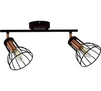 Applique et plafonnier 2 noir+cuivre E14x2 SOFIA 310941 Polux