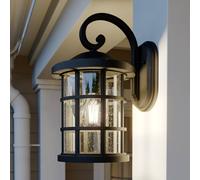Applique extérieur Ankea Lindby, dimmable, noir, Matière Plastique, Antique, Applique Exterieur