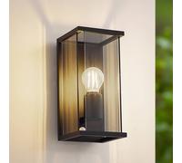 Applique extérieur avec détecteur Annalea Lucande, dimmable, noir, Aluminium, Moderne