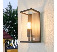 Lucande Applique extérieure Annalea (Moderne) en Noir Aluminium (1 lampe,à E27), pour mur extérieur/façade de maison, terrasse und balcon