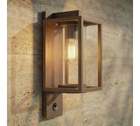 Applique extérieur avec détecteur Ferda Lucande, dimmable, marron, Aluminium, Moderne