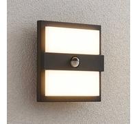 Applique extérieur avec détecteur Gylfi Lucande, noir, Aluminium, Moderne
