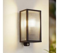 Applique extérieur avec détecteur Peldar Lindby, dimmable, noir, Aluminium, Moderne