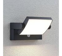 Applique extérieur avec détecteur Sherin Lindby, noir, Aluminium, Moderne