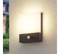 Applique extérieur avec détecteur Vanira Lindby, noir, Aluminium, Moderne