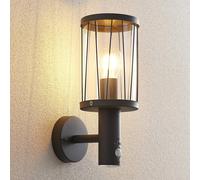 Applique extérieur avec détecteur Yonan Lindby, noir, Inox, Moderne