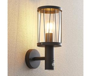 Applique extérieur avec détecteur Yonan Lindby, noir, Inox, Moderne