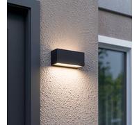 Applique extérieur BENTE Lucande, dimmable, noir, Aluminium, Moderne, Applique Exterieur