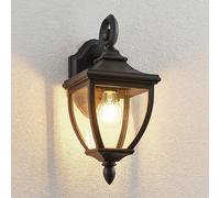 Applique extérieur Cerys Lindby, dimmable, noir, Matière Plastique, Antique, Applique Exterieur