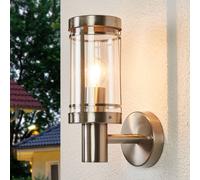 Applique extérieur Djori Lindby, dimmable, gris, Inox, Moderne