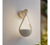 Applique extérieur Florka Lucande, beige, Béton, Moderne, Applique Exterieur