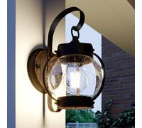 Applique extérieur Gerlo Lindby, dimmable, marron, Aluminium, Maison de campagne / Rustique, Applique Exterieur