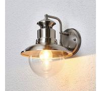 Lindby Applique extérieure Gwendolyn (Moderne) en Gris Inox (1 lampe,à E27), pour mur extérieur/façade de maison, terrasse und balcon