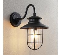 Applique extérieur Kyan Lindby, dimmable, noir, Métal, Antique, Applique Exterieur