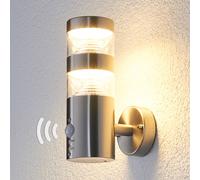 LED Applique Exterieur Lanea (Moderne) en Gris Inox (1 lampe,à), Exterieur, Murale Luminaire Lampe Jardin, Eclairage d’exterieur