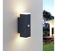 Applique extérieur LED avec capteur Sally Lindby, noir, Aluminium, Moderne, Applique Exterieur LED