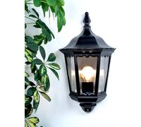 Lindby Applique Exterieur Lieva (Antique, Classic) en Noir Aluminium (1 lampe,à E27) Murale Luminaire Lampe Jardin Eclairage d’exterieur