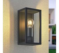 Lindby Applique Exterieur Peldar à intensité variable (Moderne) en Noir Aluminium (1 lampe,à E27), Murale Luminaire Lampe Jardin Eclairage