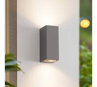 Applique extérieur Xava Lucande, dimmable, gris, Aluminium, Moderne, Applique Exterieur