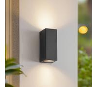 Lucande Applique Exterieur Xava (Moderne) en Noir Aluminium (à 2 lampes, GU10), Murale Exterieur, Luminaire Lampe Jardin, Eclairage d’exterieur