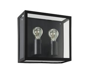 Applique extérieure A1 IP44 E27 2X40W en acier noir 290x0x260mm