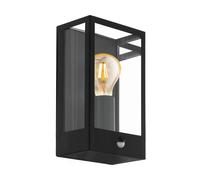 Applique extérieure ALAMONTE IP44 E27 1X60W en acier noir 170x0x295mm