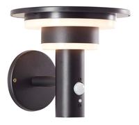 Applique extérieure - BRILLIANT - GARVINA - LED et solaire - Détecteur de mouvement - Acier inoxydable et plastique - 4 W - Noir