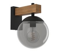 Applique extérieure BUFALATA IP44 E27 1X40W en acier noir et marron 200x0x290mm