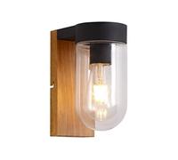 Applique Extérieure CABAR - E27 - 1x40W - Coloris bois fonc et noir