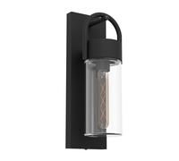 Applique extérieure CARRARO IP44 E27 1X28W en acier noir 115x0x380mm