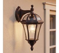 Applique Extérieure Classique Métal Verre Marron IP44 H:40 Cm E27 Jardin