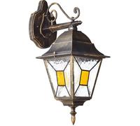 Applique extérieure descendante - BRILLIANT - JANEL - Métal/verre - Noir - E27 max 60W