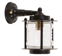 Applique Extérieure E27 IP23 H: 24 Cm Laiton Massif Verre Lampe Jardin Cour
