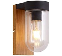 Applique DExtérieur Cabar En Aspect Bois décor en bois, noir, transparent
