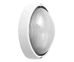 Applique extérieure en aluminium IP44, taille 11 x 32 x 20,5 cm, culot E27, couleur blanche, idéale pour éclairer des espaces extérieurs.