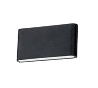 Applique extérieure, étanche, minimalisme moderne, 12w noir grand, blanc chaud