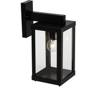 Applique extérieure GAIA descendante noir métal/verre E27 1x60W - BRILLIANT