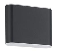 Applique extérieure GRUTTI IP65 LED 2X2,9W en aluminium gris anthracite 115x0x90mm