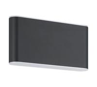 Applique extérieure GRUTTI IP65 LED 2X5,8W en aluminium gris anthracite 175x0x90mm