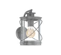 Applique extérieure HILBURN 1 IP44 E27 1X60W en acier galvanisé argent antique 200x0x280mm
