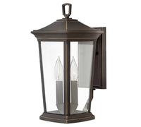 Applique extérieure lumineuse laiton bronze H 38,8 cm 2 flammes IP44 lanterne murale
