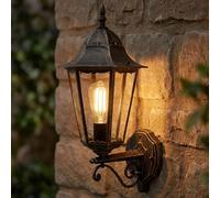 Lampe d'extérieur Applique Terrasse IP44 Lanterne Bronze Aluminium H 53 cm