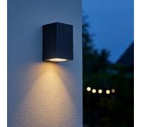Applique extérieure murale LED GU10 noir 10 W IP44 H.10 cm Brilliant Jelani