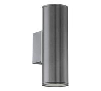 Applique extérieure RIGA IP44 GU10 2X2,8W en acier galvanisé gris anthracite 65x0x200mm