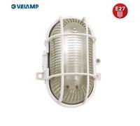 Applique Exterieure - TURTLE: hublot ovale en verre et plastique. E27 max 60W - Blanc