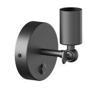 Applique FETRO interrupteur noir mat ronde 1x E27 max. 60W