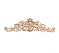Applique florale en bois sculpté en chêne naturel pour ajouter de la sophistication aux portes, armoires et meubles (style 5 : 30 x 8 cm)