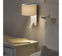Applique Fold Avec Liseuse Led, Blanche Blanc